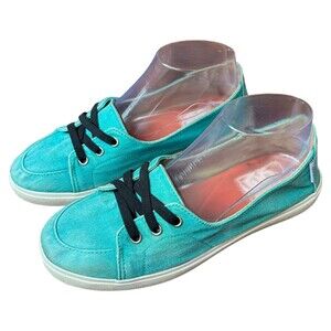 VANS Palisades Womens Size 8 (Fits 7.5) Shoes Green Teal Slip On Sneakers No-Tie